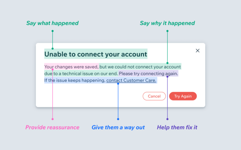 error message good